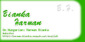 bianka harman business card